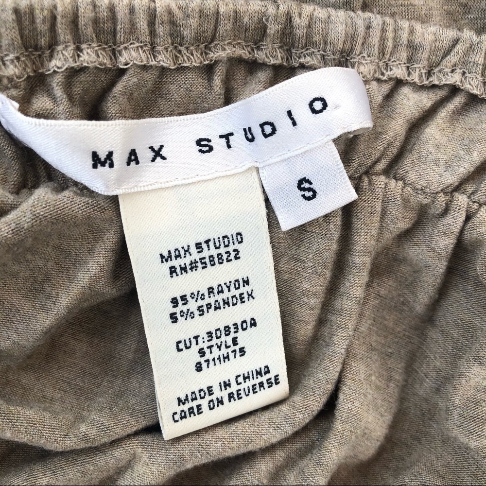 Max Studio Boho Mocked Ruched Tee Small - Picture 3 of 3